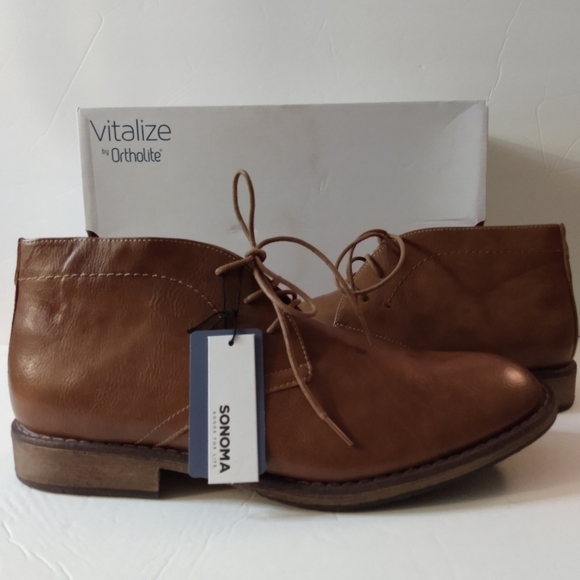 Men\'s Sonoma Bayport  Lace Boots, sz 13, Brown/ Cognac, NIB
